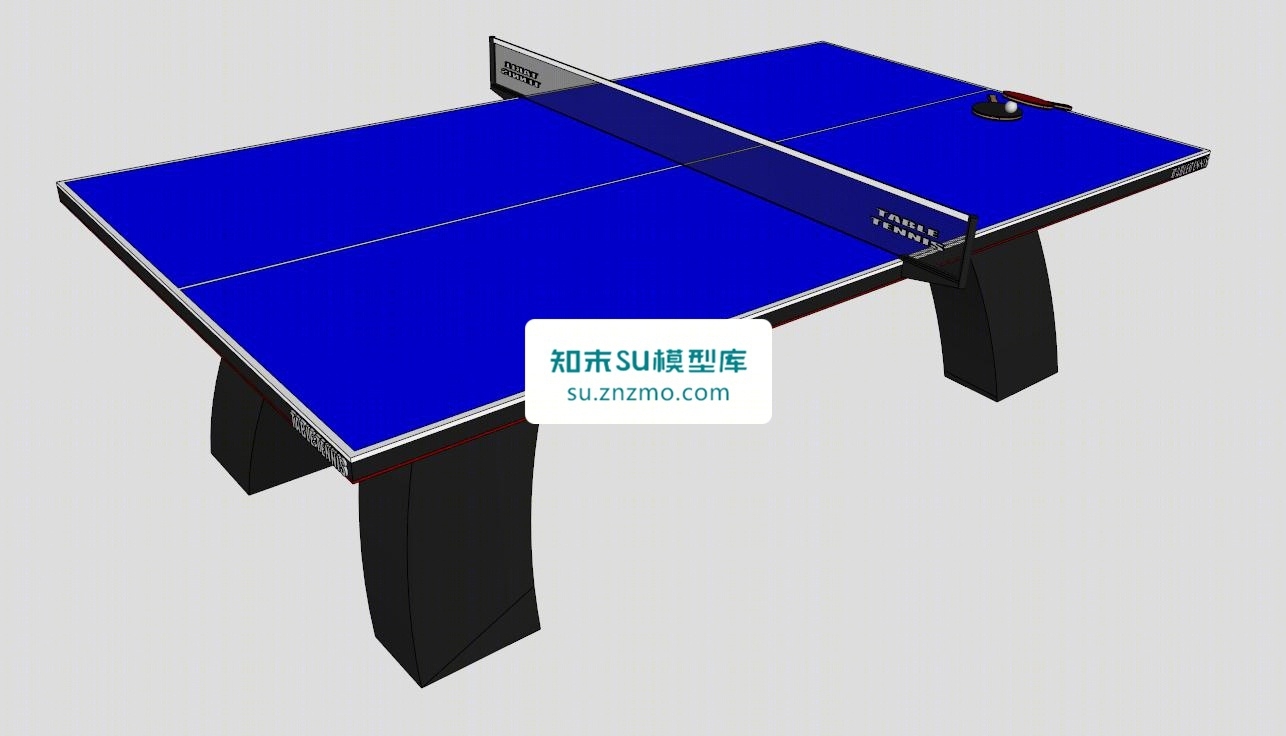 罕见乒乓球台SU模型下载【ID:148481169】