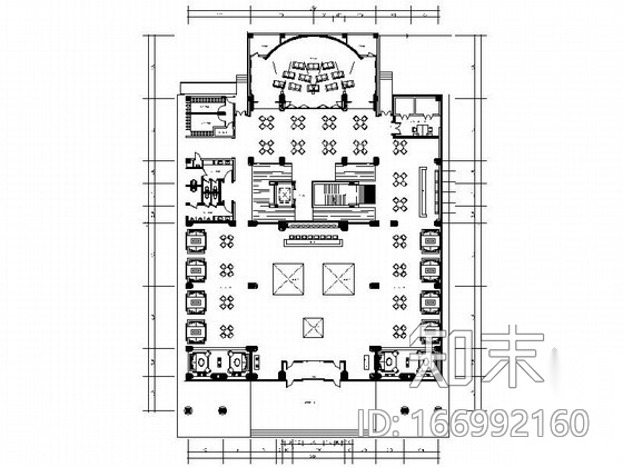 [天津]高档现代国际家访城办公室施工图（含效果）cad施工图下载【ID:166992160】
