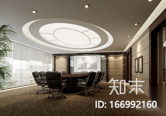 [天津]高档现代国际家访城办公室施工图（含效果）cad施工图下载【ID:166992160】