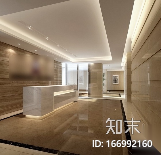 [天津]高档现代国际家访城办公室施工图（含效果）cad施工图下载【ID:166992160】