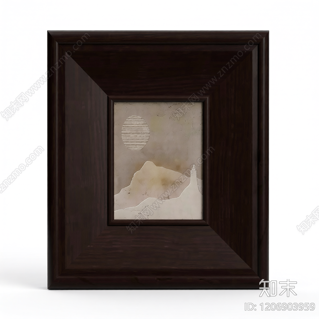 木质画框装饰画3D模型下载【ID:1206903959】