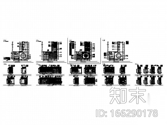 高级会所B型VIP包房装修图cad施工图下载【ID:166290178】