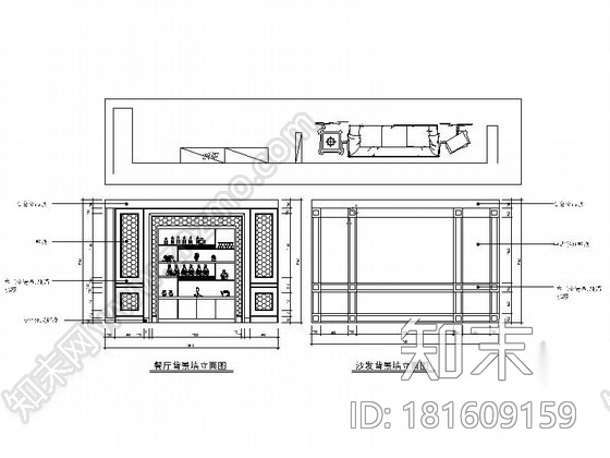 [深圳]140平某中式四室两厅装修图（含效果）施工图下载【ID:181609159】