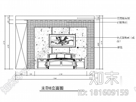 [深圳]140平某中式四室两厅装修图（含效果）施工图下载【ID:181609159】