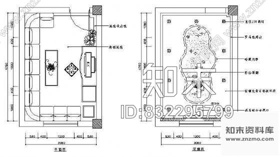 图块/节点KTV包房空间cad施工图下载【ID:832295799】