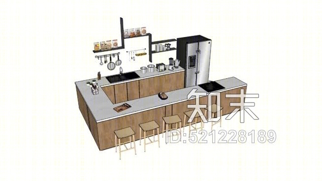 BEP/厨房SU模型下载【ID:521228189】