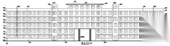 某临街五层小学综合楼建筑施工图cad施工图下载【ID:151576110】