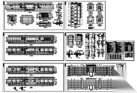 某临街五层小学综合楼建筑施工图cad施工图下载【ID:151576110】