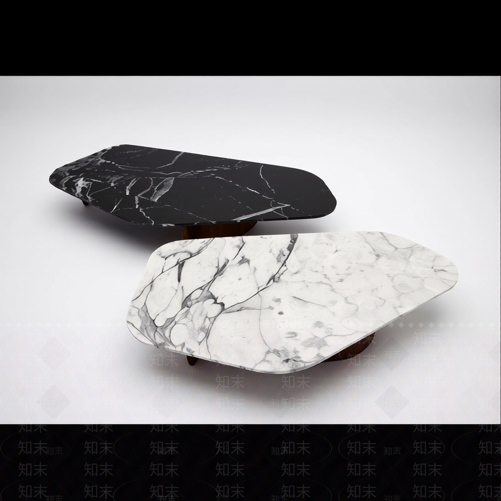 大理石面茶几组合3D模型下载【ID:1206195619】