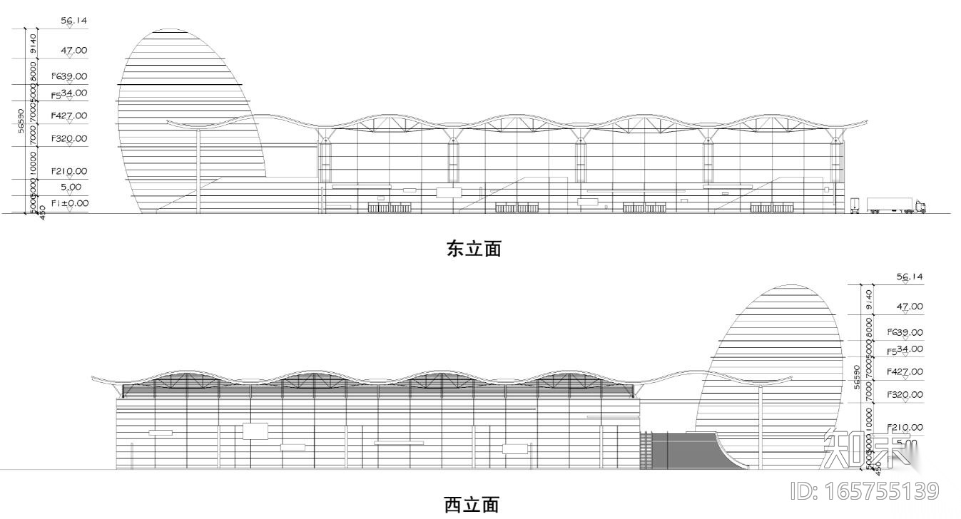 [山东]青岛会展中心扩建设计方案图cad施工图下载【ID:165755139】