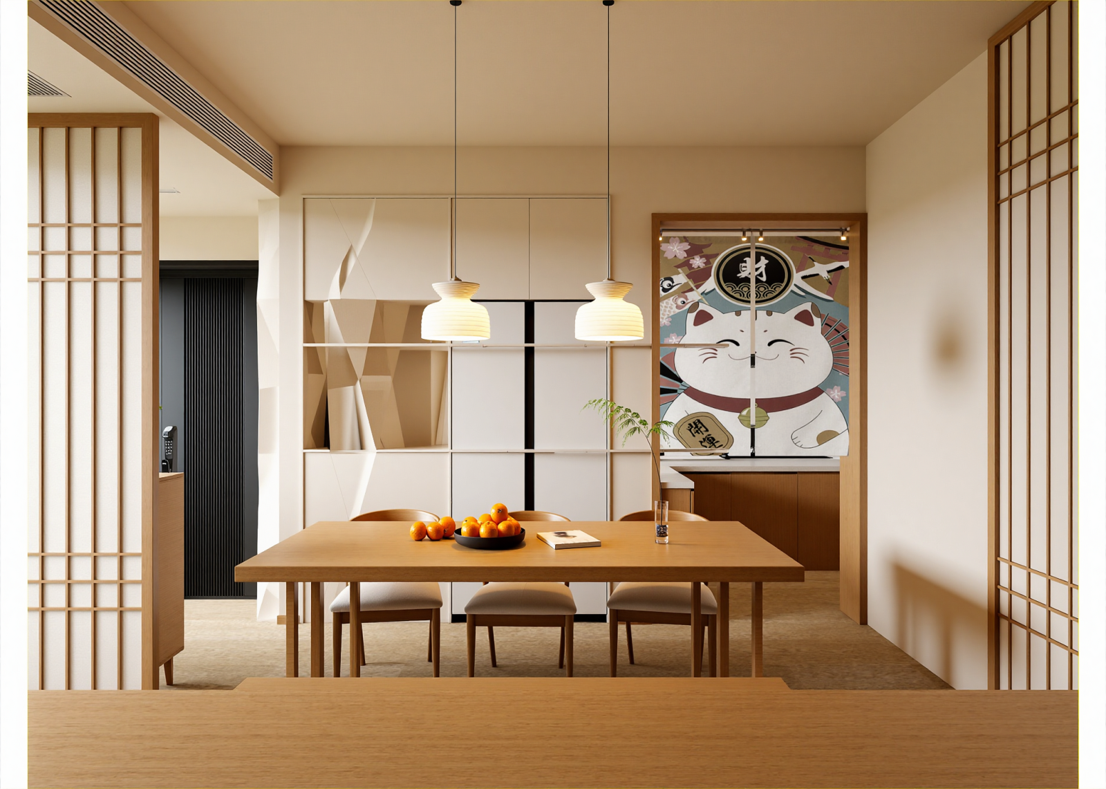 日式家居餐厅3D模型下载【ID:1214722170】