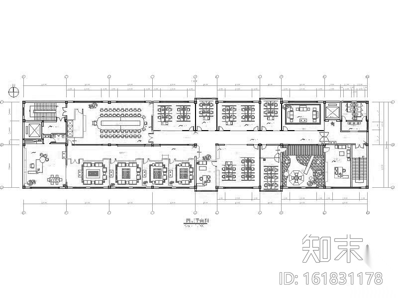 某服装厂办公室装修图cad施工图下载【ID:161831178】