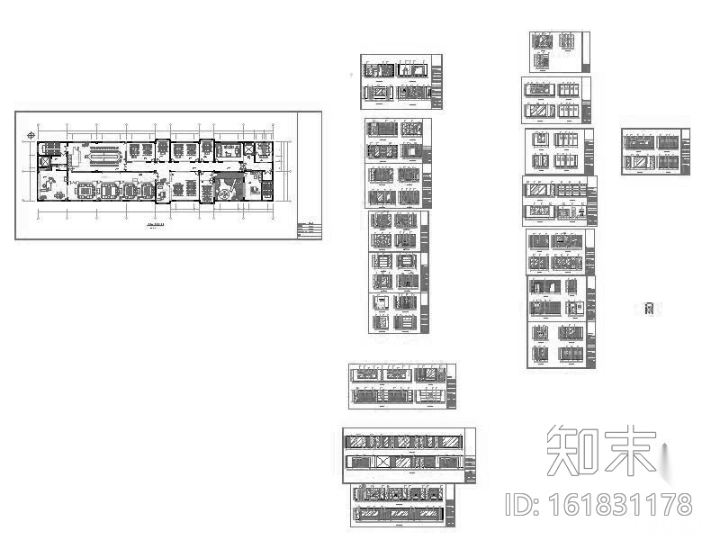 某服装厂办公室装修图cad施工图下载【ID:161831178】