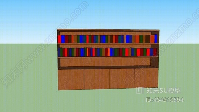 书架SU模型下载【ID:434618594】