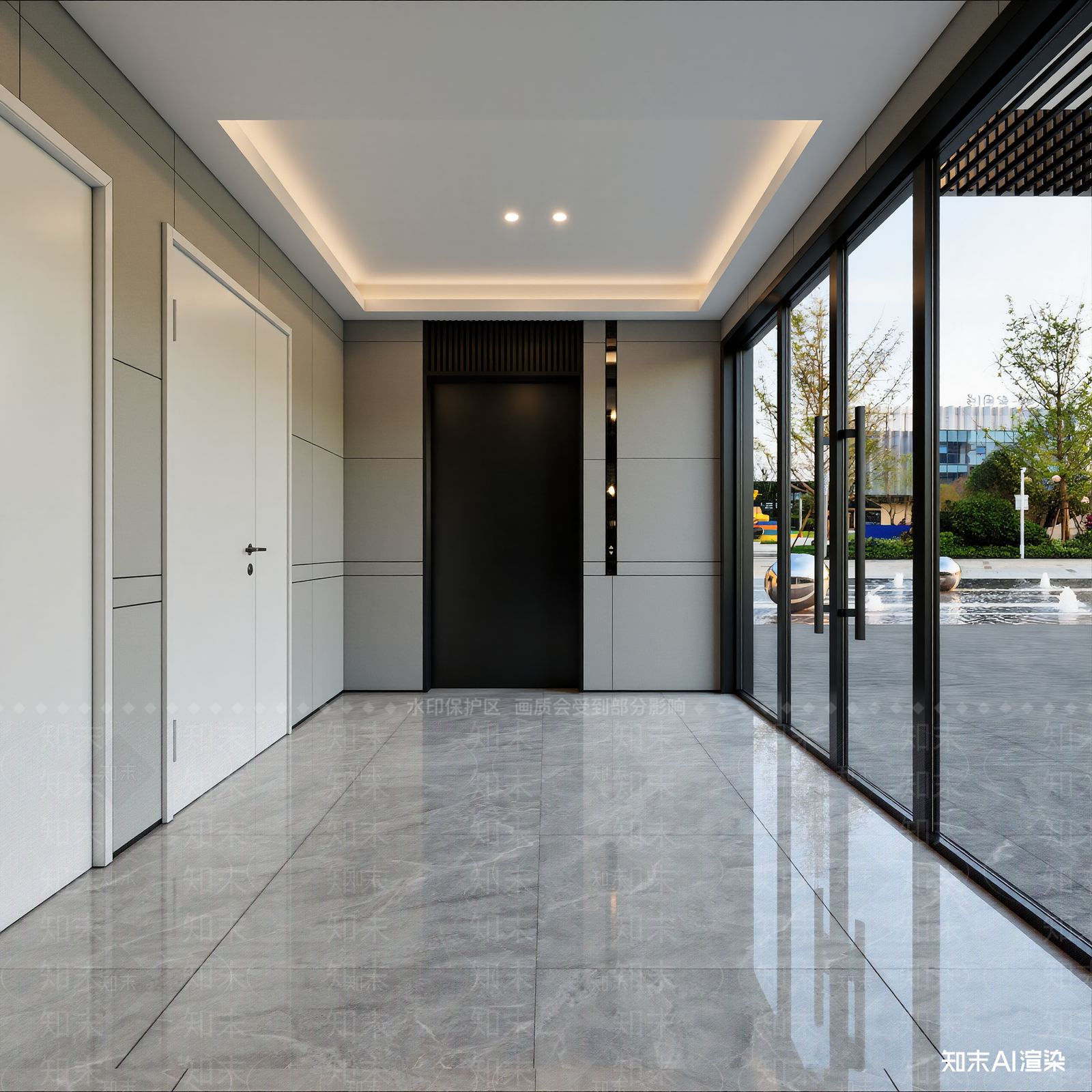 现代走廊3D模型下载【ID:1214702912】