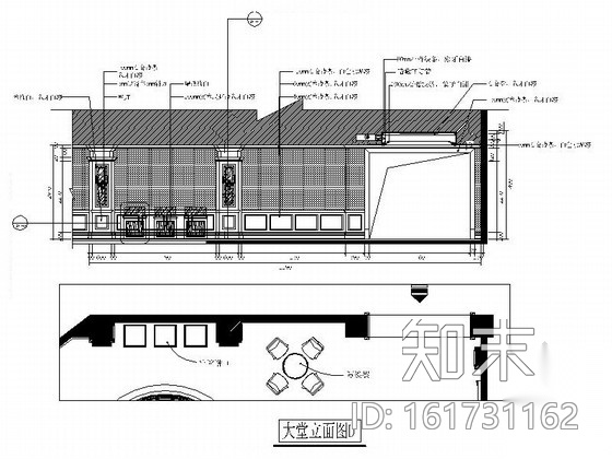 [福州]高档小区欧式风格售楼处室内装修施工图cad施工图下载【ID:161731162】