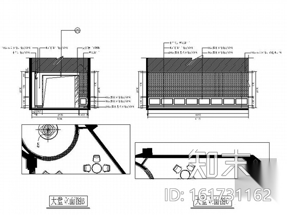 [福州]高档小区欧式风格售楼处室内装修施工图cad施工图下载【ID:161731162】