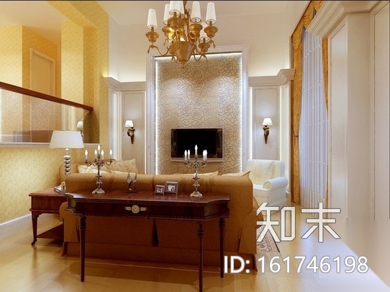 古典风三层别墅室内装修图（含效果）cad施工图下载【ID:161746198】