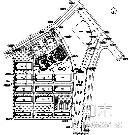 某厂区环境景观规划平面施工图下载【ID:166696159】