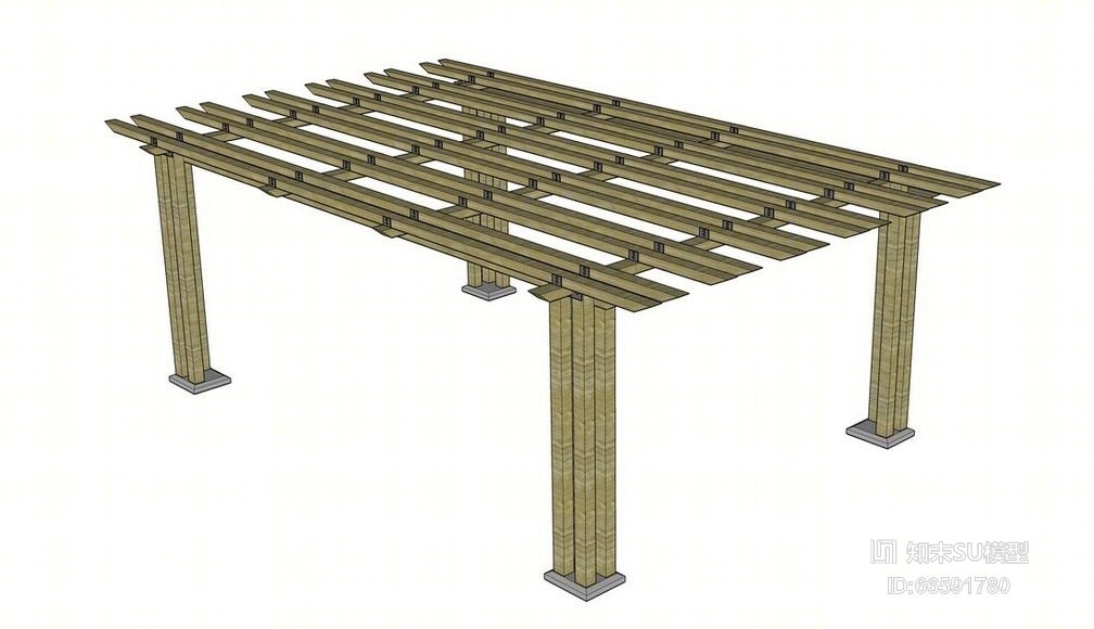 花架SU模型下载【ID:66591780】