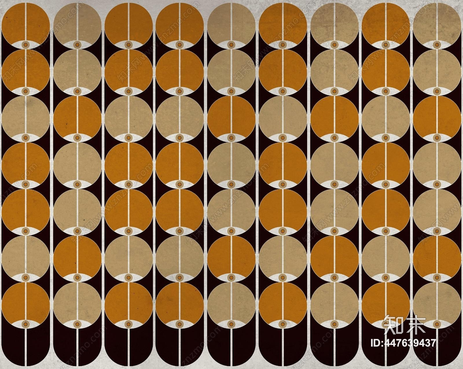 现代轻奢简约黄褐黑白几何图形拼接装饰壁纸壁画贴图下载【ID:447639437】