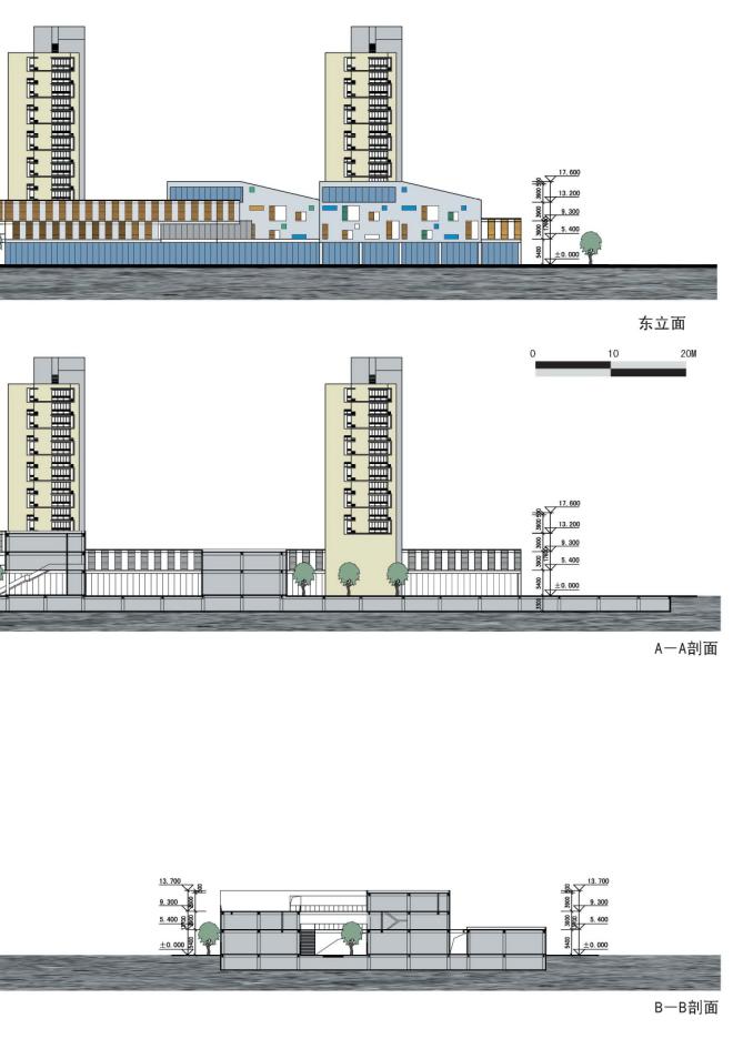 [江苏]三层现代风格住宅小区商业设计方案文本cad施工图下载【ID:166797153】