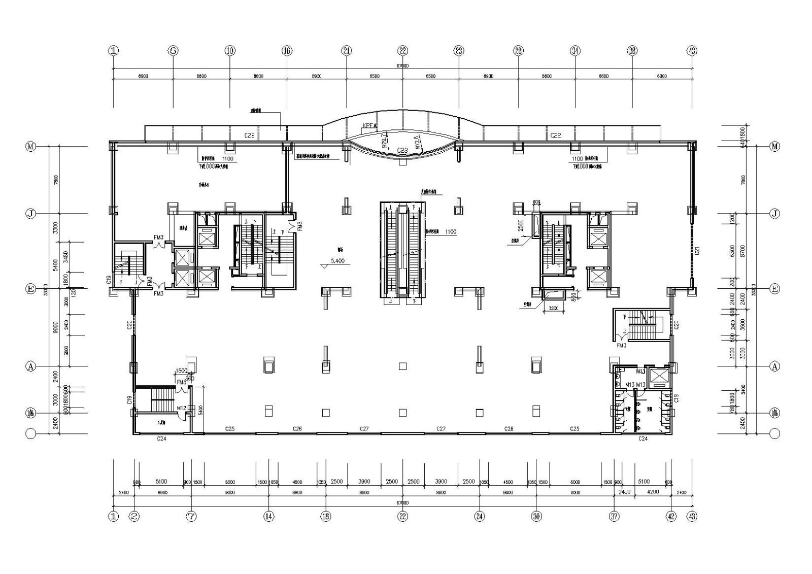 [湖南]长沙商业商务住宅综合大厦建筑施工图cad施工图下载【ID:149551178】