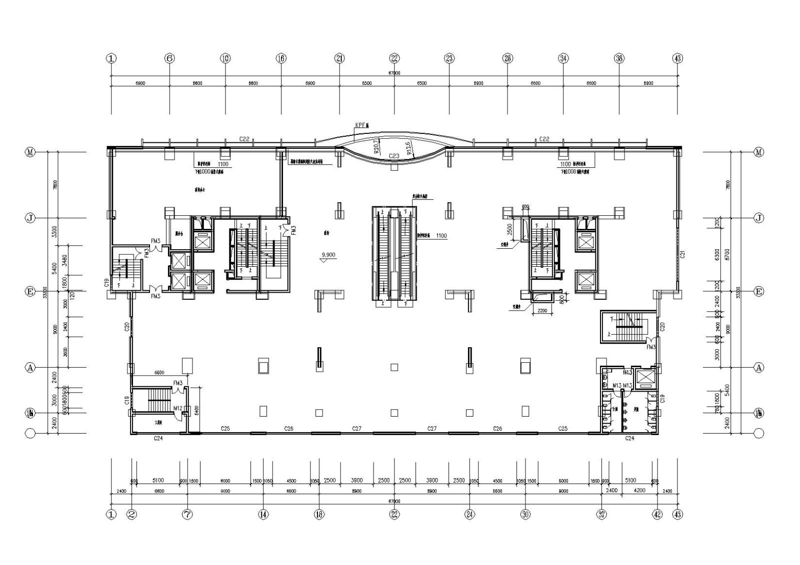 [湖南]长沙商业商务住宅综合大厦建筑施工图cad施工图下载【ID:149551178】