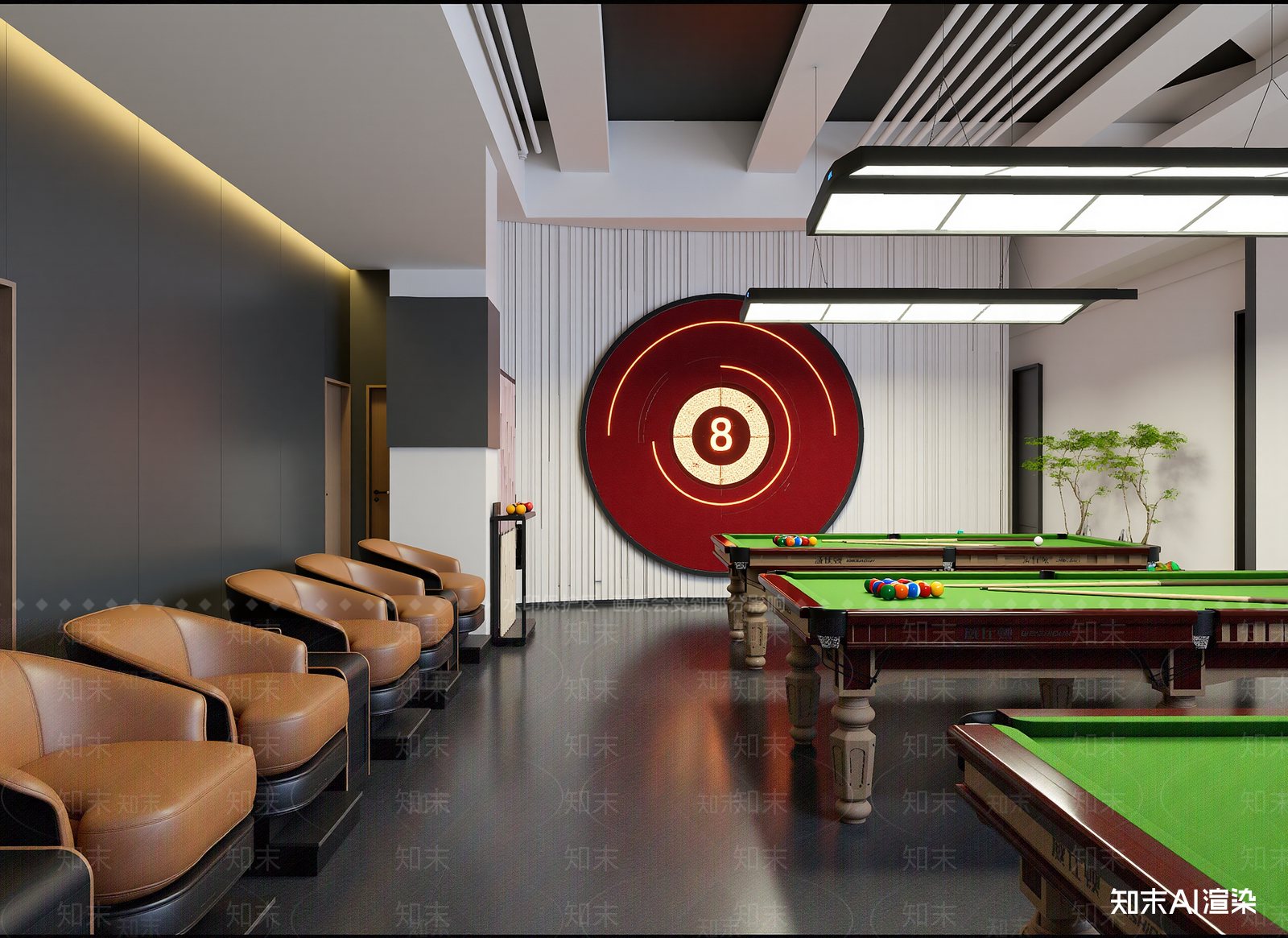 现代台球室3D模型下载【ID:1214692980】