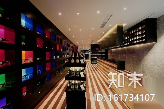 现代时尚跃层酒品专卖店装修图（含实景）cad施工图下载【ID:161734107】