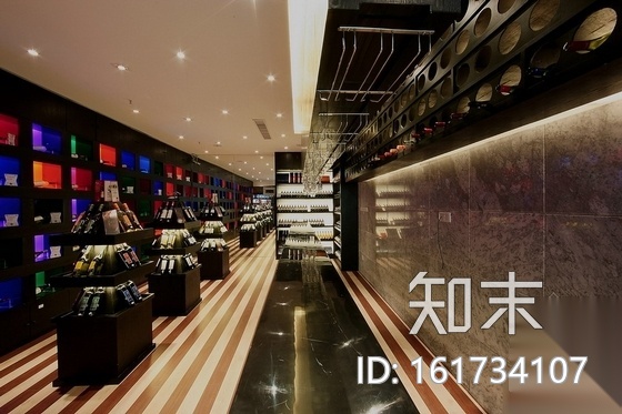 现代时尚跃层酒品专卖店装修图（含实景）cad施工图下载【ID:161734107】