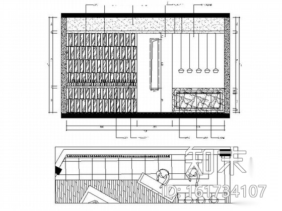 现代时尚跃层酒品专卖店装修图（含实景）cad施工图下载【ID:161734107】