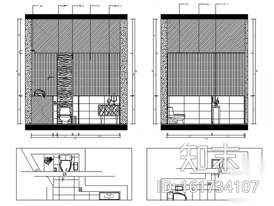 现代时尚跃层酒品专卖店装修图（含实景）cad施工图下载【ID:161734107】