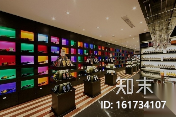 现代时尚跃层酒品专卖店装修图（含实景）cad施工图下载【ID:161734107】