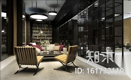 [重庆]精品现代售楼中心室内装修设计图（含效果图）cad施工图下载【ID:161732110】