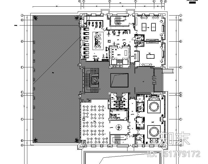 现代私人会所空间设计施工图（附效果图+物料清单+机电施...cad施工图下载【ID:161779172】