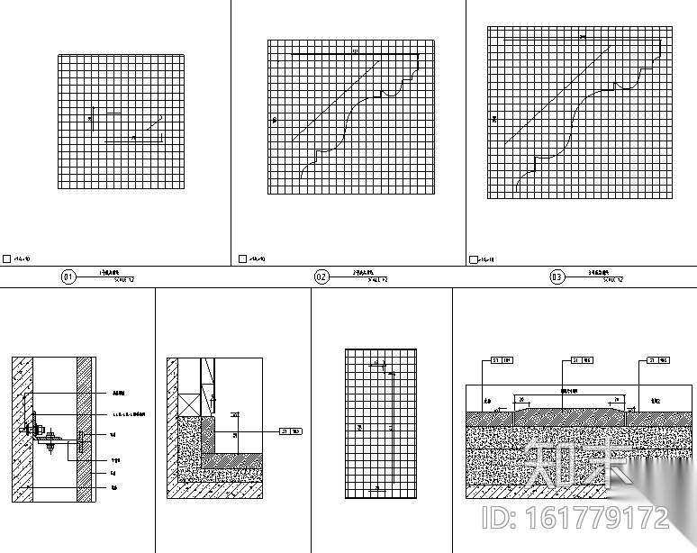 现代私人会所空间设计施工图（附效果图+物料清单+机电施...cad施工图下载【ID:161779172】