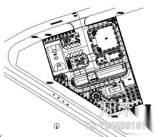 某机关单位环境绿化施工图cad施工图下载【ID:166698161】