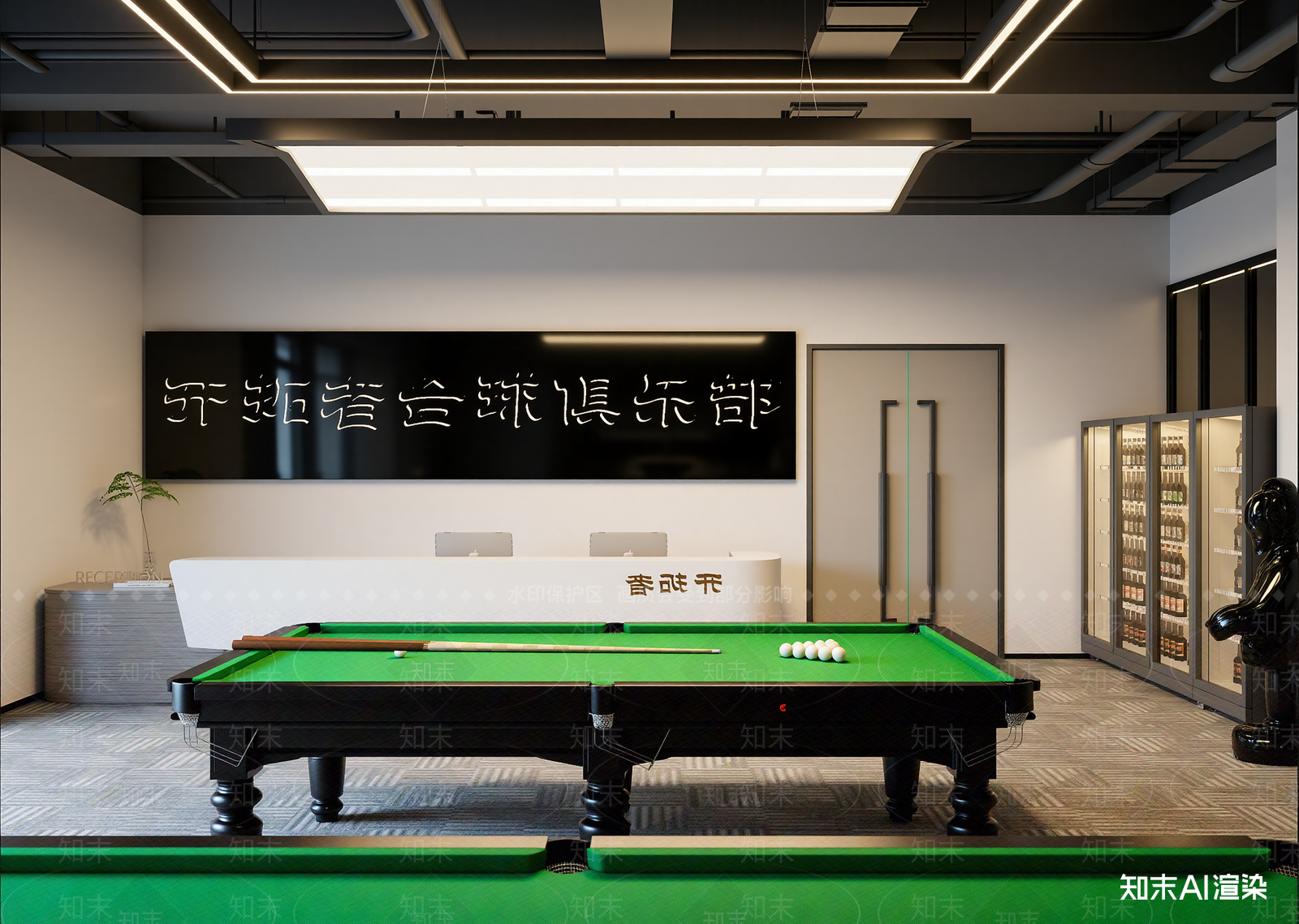 工业台球室3D模型下载【ID:1215105088】