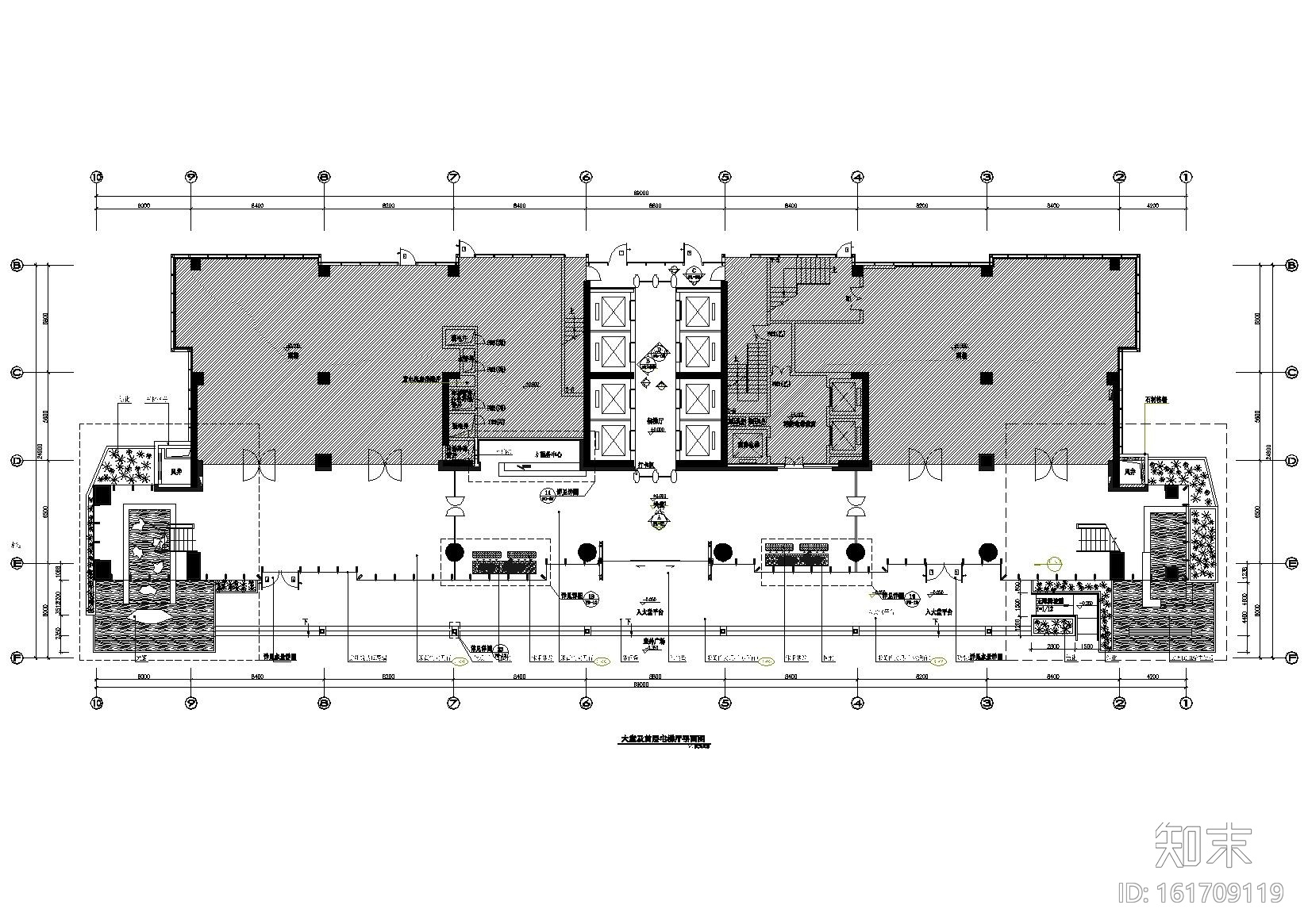 [广州]广州众胜大厦大堂装修工程设计施工图cad施工图下载【ID:161709119】