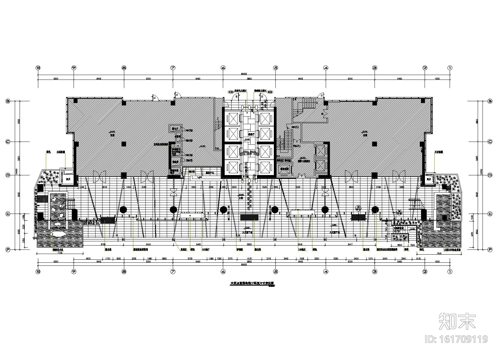 [广州]广州众胜大厦大堂装修工程设计施工图cad施工图下载【ID:161709119】