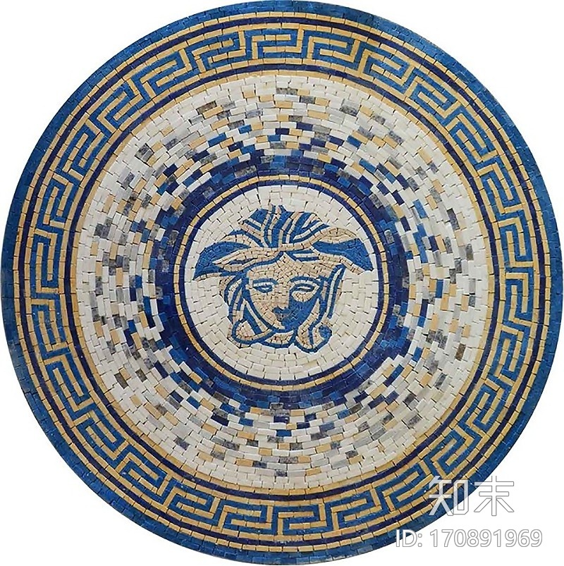 地中海圆形马赛克拼贴贴图下载【ID:170891969】