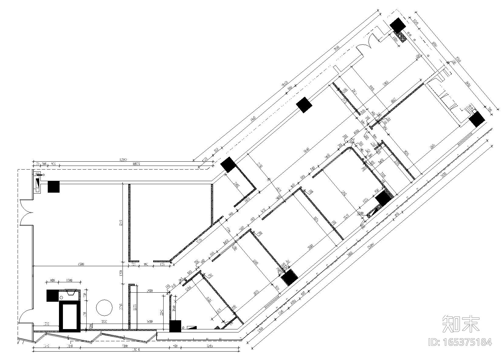 [江苏]迪卡坐标数学俱乐部施工图_附效果图cad施工图下载【ID:165375184】