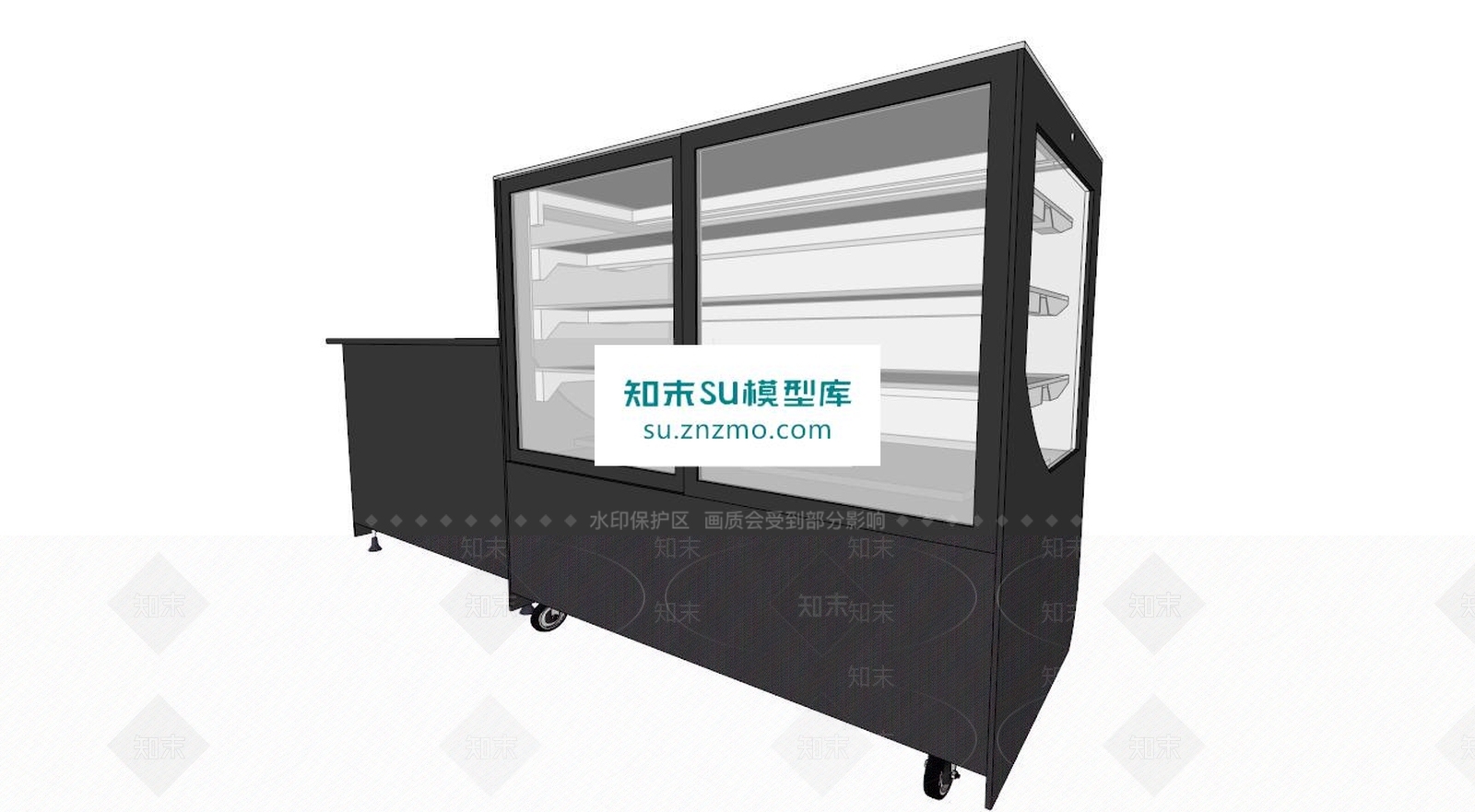 玻璃展柜陈列柜SU模型下载【ID:162412290】