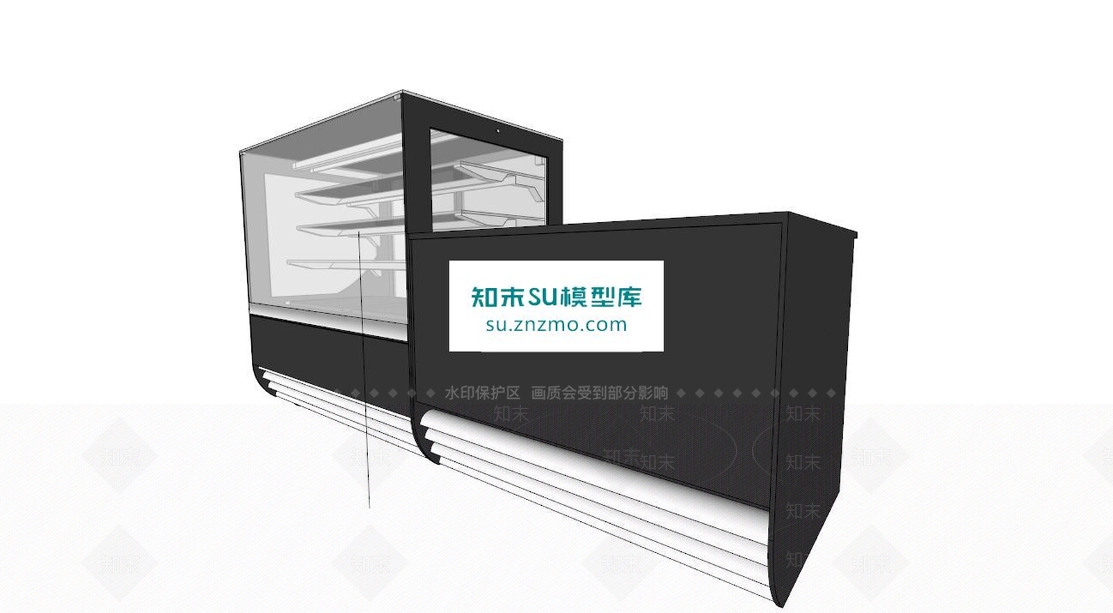玻璃展柜陈列柜SU模型下载【ID:162412290】