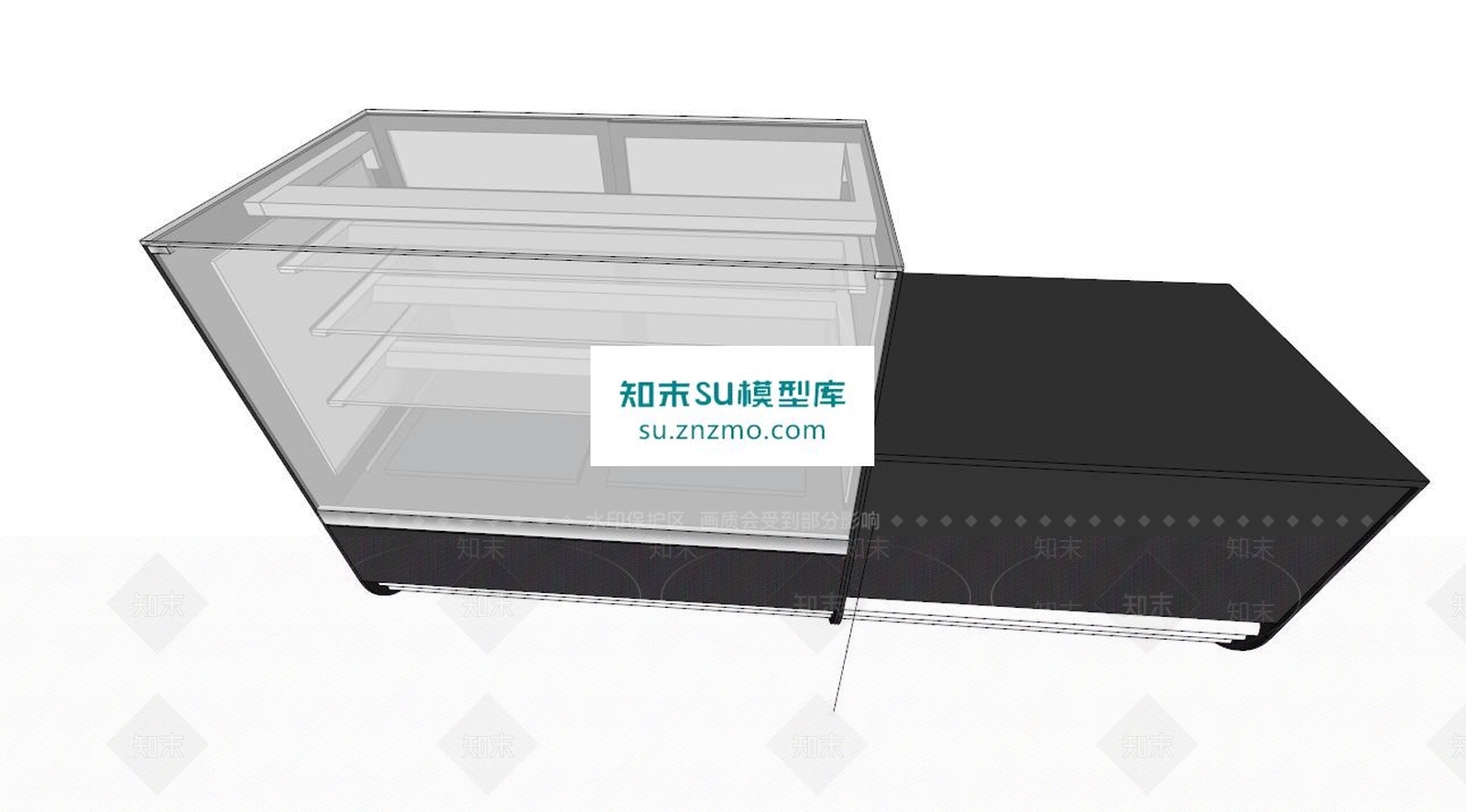 玻璃展柜陈列柜SU模型下载【ID:162412290】