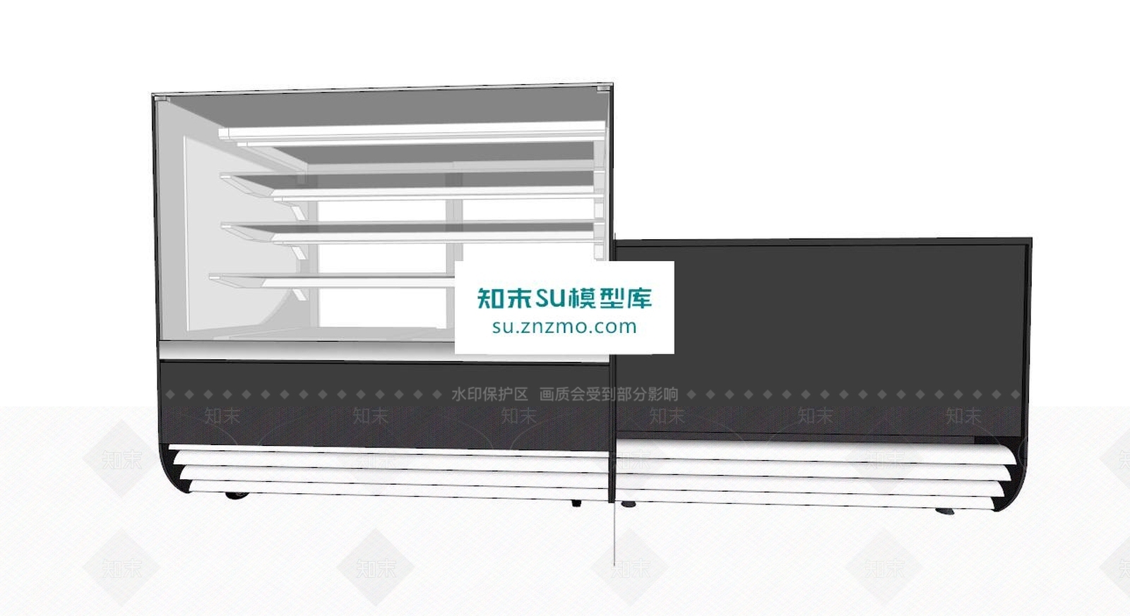 玻璃展柜陈列柜SU模型下载【ID:162412290】