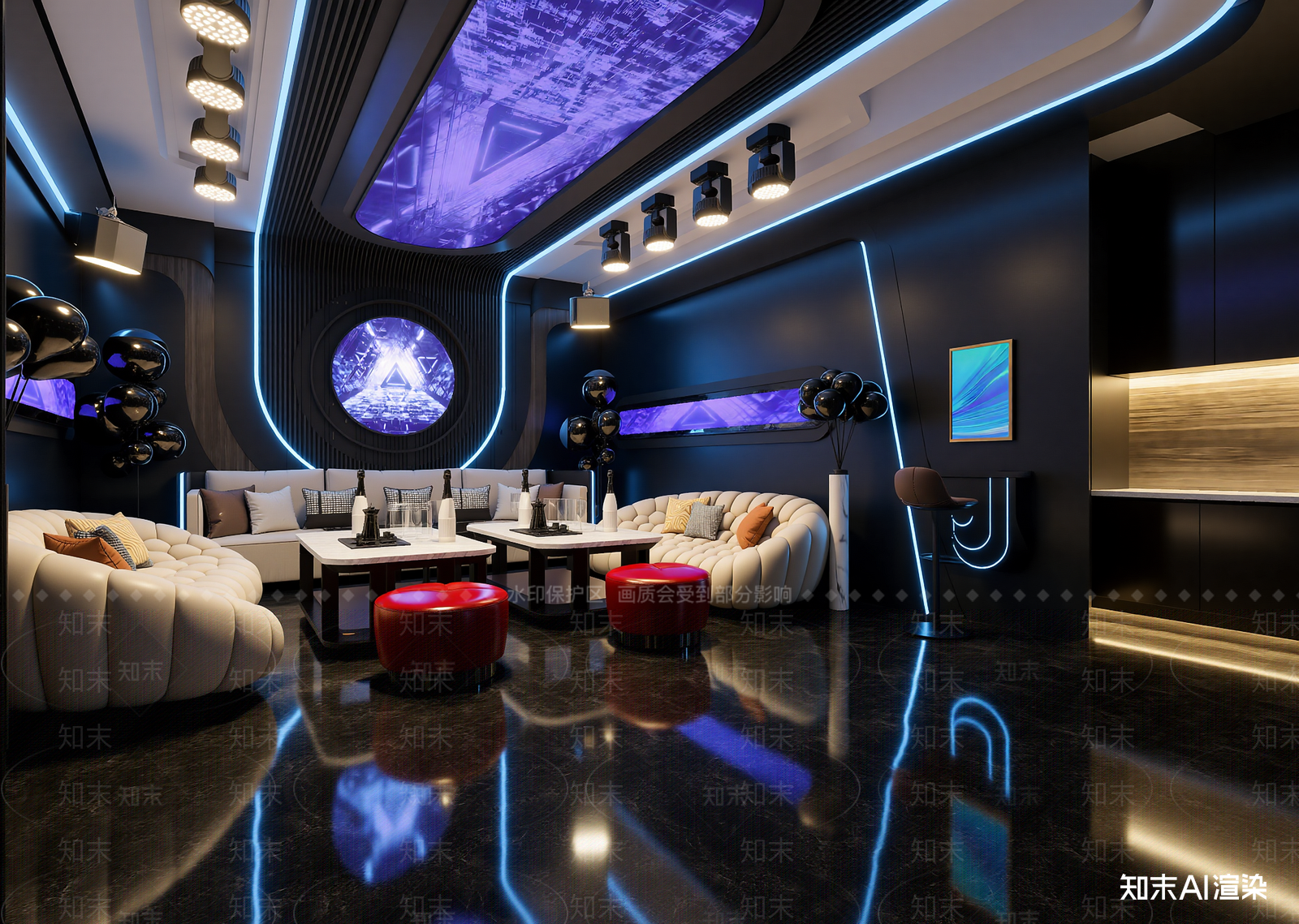 现代酒吧3D模型下载【ID:1214275984】