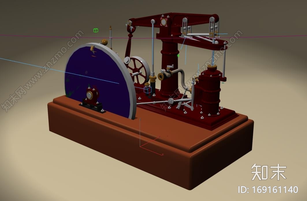 蒸汽机工作模型CG模型下载【ID:169161140】