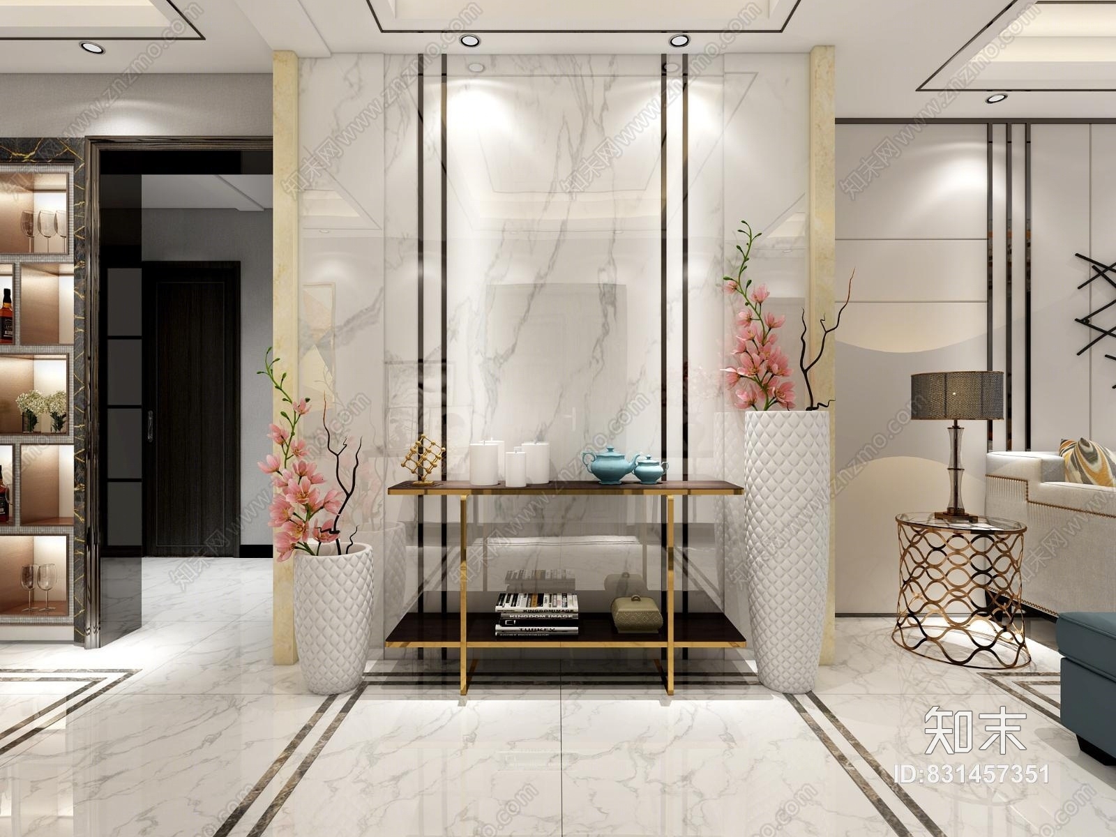 后现代港式客餐厅3D模型下载【ID:831457351】